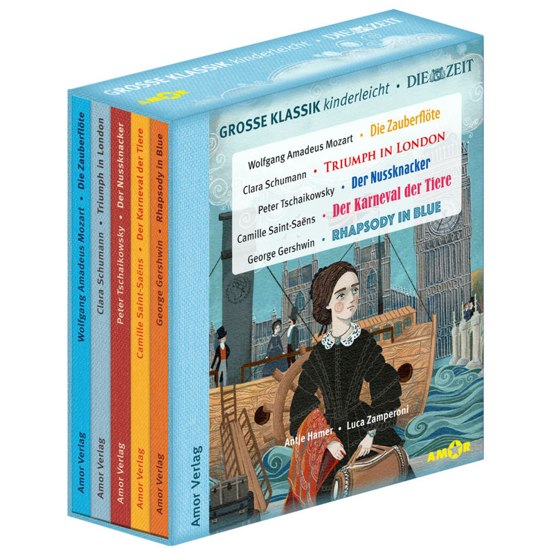 Große Klassik kinderleicht. DIE ZEIT-Edition. (5 CDs, Lesungen mit Musik),5 Audio-CD von Amor Verlag