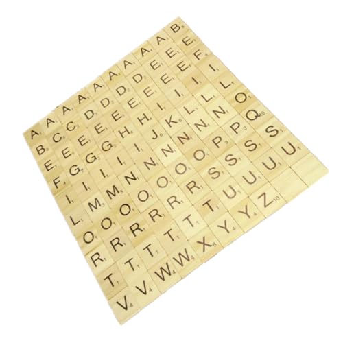 Amosfun 1 200 Stück Buchstaben Zum Basteln Frühe Erziehung Buchstabenfliesen Aus Holz Buchstabenrätsel Holzscheiben Alphabet-rätsel Englische Alphabet-Chips Kind Quadrat Hölzern Anhänger von Amosfun