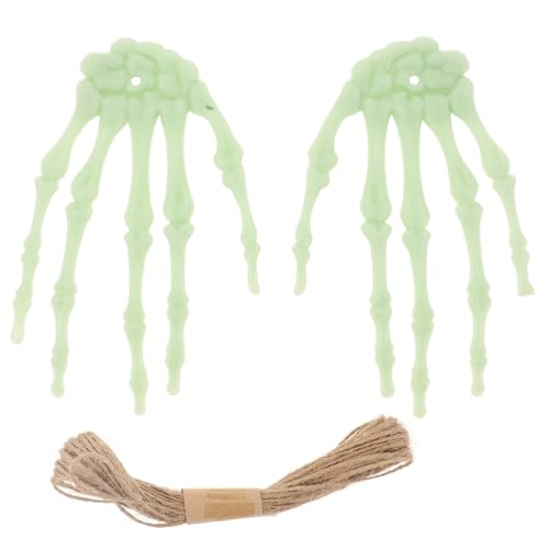 Amosfun 1 Paar Realistische Skeletthände Aus Kunststoff Halloween-Hände Hängende Skelett-Requisiten Gruselige Halloween-Hand-Requisiten Für Halloween-Party-Dekorationen von Amosfun