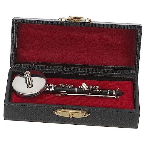 Amosfun Mini Klarinette Modell Kupfer Mini Musical Instrument Klarinette Miniatur Musik von Amosfun