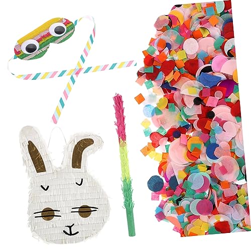 Amosfun 1 Satz Piñata Zappeln Drei Klein Armbänder Dekorationen Häschen Zeug Zubehör Kaninchen Beute Menschen Glühen Matschig Mädchen Pinata-augenmaske Für Papier von Amosfun