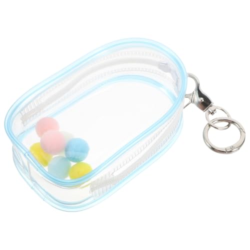 Amosfun 1 Set Transparente Puppen Aufbewahrungstasche Mit Schlüsselanhänger Tragbare Sammelbox Für Mini Figuren Staubgeschützt Und Mit Reißverschluss Für Puppensammler Ideal Für von Amosfun