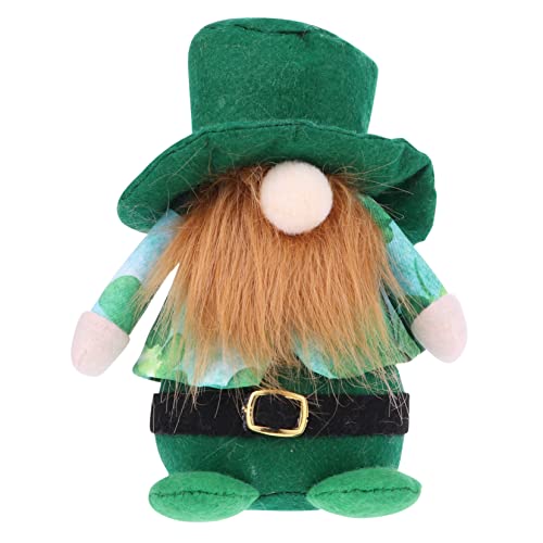 Amosfun 1 Stück gesichtslose Puppe wichtelpuppe büro Dekoration fensterdekoration knorrtoys kuschelig Zwerge matschige Spielzeuge st. Patrick's Day liefert Osterpuppe Vlies Green von Amosfun