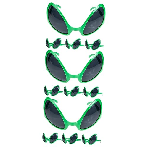 Amosfun 12 Stück Alien Sonnenbrillen Für Erwachsene Alien Brillen Alien Brillen Alien Kostüm Alien Brillen Lustige Alien Brillen Alien Cosplay Sonnenbrillen Alien Cosplay von Amosfun