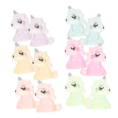 Amosfun 12er-Pack Mini-leuchtfiguren Dekorative Ornamente Statuen Für Zuhause Nachtlicht von Amosfun