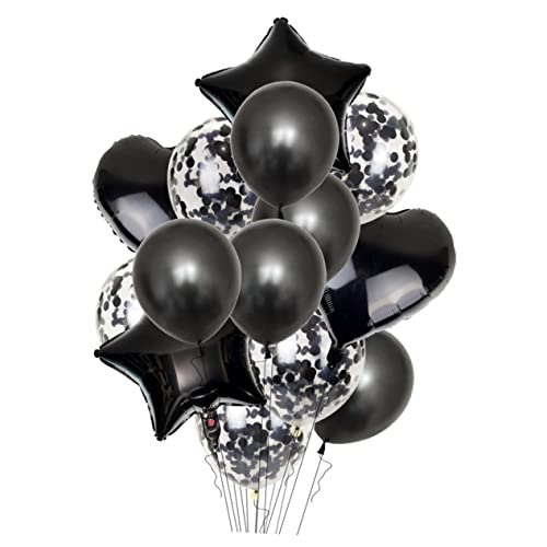 Amosfun 14er Set Aluminium Folienballons Dekorative Ballons Für Partys Geburtstagsfeiern Und Feierlichkeiten Herzform Sternform von Amosfun