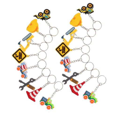Amosfun 16 Stück Teiliges Baustellen Schlüsselanhänger aus PVC mit Bagger Bulldozer Zementmischer und Traktor für Rucksackanhänger und Geburtstagsfeier Geschenke Amosfun 16 Stück Teiliges Baustellen Schlüsselanhänger aus PVC mit Bagger Bulldozer Zementmischer und Traktor für Rucksackanhänger und Geburtstagsfeier Geschenke von Amosfun