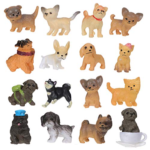 Amosfun 16 Stücke Hund Figuren Spielset Hund Figuren Home Decor Haustier Spielzeug Set Zufällig Stil von Amosfun