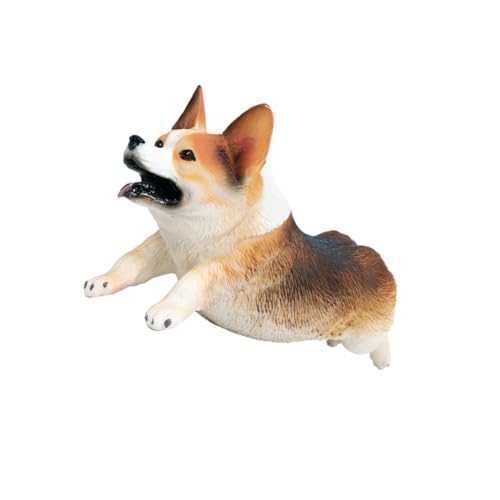 Amosfun 1Stk Corgi-Modell Kinderspielzeug hühner Cute Decoration Hundestatue car Decoration Dog Statue Auto Hundeleine Anlasser Corgi-Modell-Ornament Corgi-Simulationsmodell von Amosfun