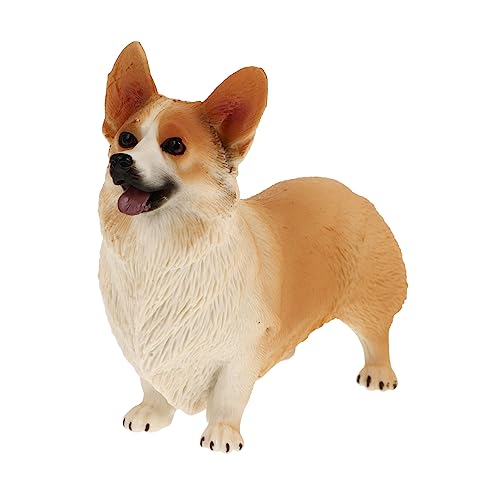 Amosfun 1Stk Corgi-Simulationsmodell 3D-Welpen-Spielset Haustier Welpe Stofftier Corgi-Hundefigur- Auto Dog Toy hundespielzeuge Corgi-Modell-Ornament Corgi-Modell Kinderspielzeug von Amosfun