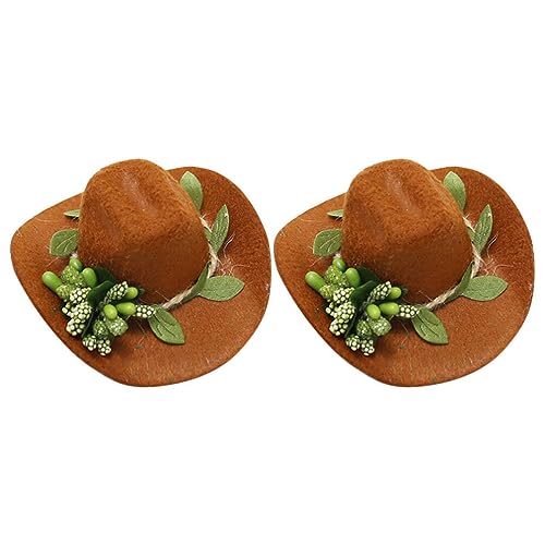 Amosfun 2 Stück Ornamente Stilvolles Dekoratives Braunes Kleiner Hut Filz Miniatur-Champagnerpuppe Party -Kuchen Mini-Flasche Für Kappen Zubehör Westernkleid Amosfun 2 Stück Ornamente Stilvolles Dekoratives Braunes Kleiner Hut Filz Miniatur-Champagnerpuppe Party -Kuchen Mini-Flasche Für Kappen Zubehör Westernkleid von Amosfun