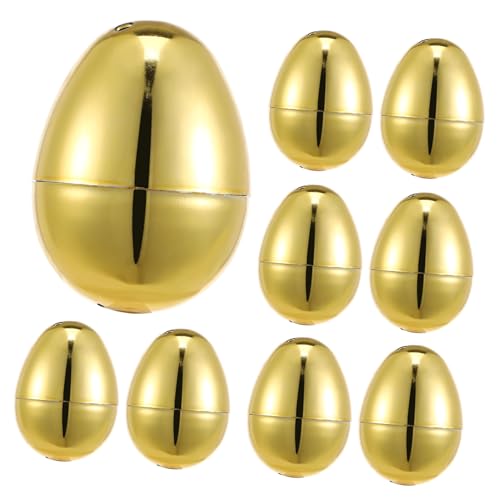Amosfun 20 Stück Teiliges Befüllbare Plastik Ostereier Goldene Osterdeko zum Basteln und Dekorieren Wiederverwendbare Eier für Osterkorb Party und Frühlingsfest Amosfun 20 Stück Teiliges Befüllbare Plastik Ostereier Goldene Osterdeko zum Basteln und Dekorieren Wiederverwendbare Eier für Osterkorb Party und Frühlingsfest von Amosfun