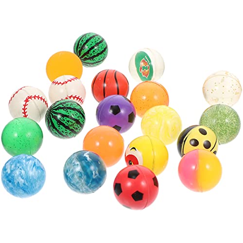 Amosfun 20St Hüpfender Ball gummiball fliegend prallen Spiel hüpfbälle Anti-Stress-Gummikugeln pädagogische Hüpfbälle farbige Springbälle lustige Gummibälle Tragbare Sprungbälle von Amosfun