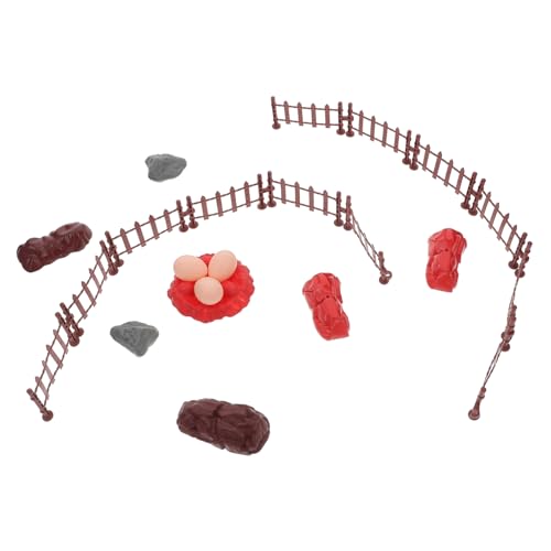 Amosfun 22St Simulationsmodellspielzeug Spielzeug Modell Sandkastenzubehör Spielzeug für Kinder Realistische Miniaturen Mini Zaun scheibengardinen Terrarienzaun dekorativer Zaun Plastik von Amosfun