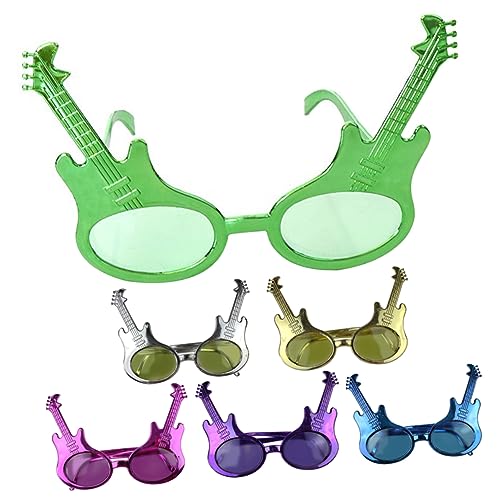 Amosfun 24 Stück Gitarrenbrille Requisiten Kostümzubehör Tragbare Party Brillen Party Requisite Party Dekorationen Kostüm Brille Dekorative Party Brille Einzigartige Stil von Amosfun