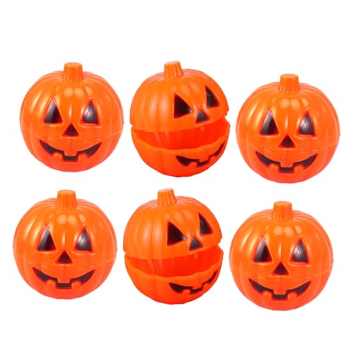 Amosfun 24 Stück Kleine Halloween Kürbis Requisiten Süßigkeiten Eimer Kürbis Süßes Oder Saures Eimer Nebel Kürbis Behälter Kürbis Eimer Halloween Kinder Eimer Kürbis Zubehör Süßes von Amosfun