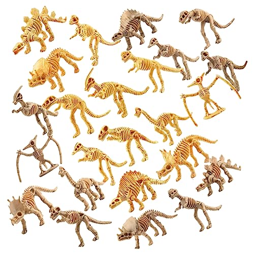 Amosfun 24 Teiliges Dinosaurier Skelette Set DIY Lernspielzeug Für Simulierte Dinosaurier Dekoration Lustige Dinosaurier Figuren Für Kreative Spielideen von Amosfun