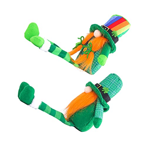 Amosfun 2er-Pack. Patricks Day-Puppen Babypuppen Mit Beinen Zur Dekoration Positive Puppe Schreibtisch-zwerg-Ornamente von Amosfun