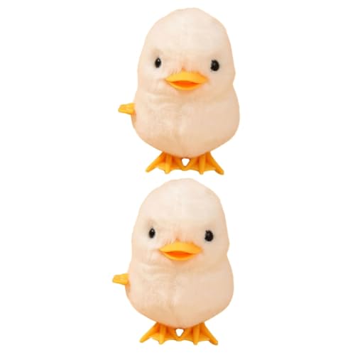 Amosfun 2st Springendes Gelbes Huhn Springendes Ei Spielzeug Huhn Springendes Spielzeug Zum Aufziehen Spielzeug Für Kinder Aufziehspielzeug Für Kleinkinder Vögel Spielzeug Plüsch Weiß von Amosfun