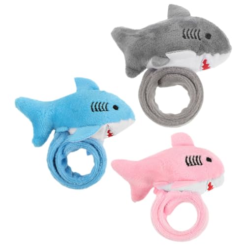 Amosfun 3 Teiliger Plüschring Kiefer Merchandise Hai Hai Hai Plüsch Hai Zeug Plüsch Schlüsselanhänger Für Schlangenarmband Armreifen Hai Plüsch Armband Pp Baumwolle von Amosfun