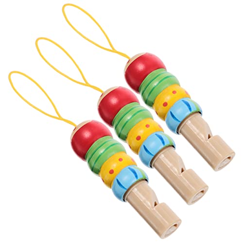 Amosfun 3St Pfeife kinderinstrumente musikinstrumente Kinderflöte Kleinkindspielzeug Kleinkinder pädagogische Werkzeuge für Kleinkindbedarf Massivholz Colorful von Amosfun