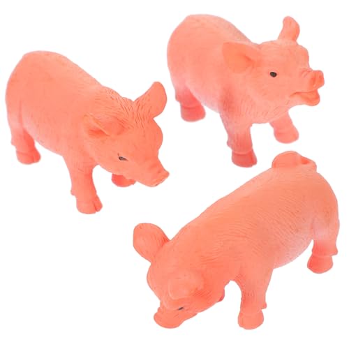 Amosfun 3st Mikro-landschaftsschwein-Ornamente Bauernhof Tiere Figur Miniaturen Tierfarm Tierspielzeug Puppenhaus Miniatur Bausatz Selber Machen Bauernspielzeug Plastik von Amosfun