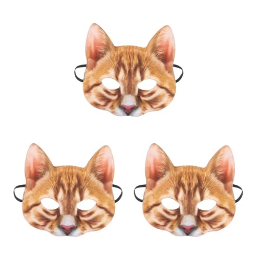 Amosfun 3stücke Katzenmaske Für Kostüm-maskerade Unisex Halbmaske Mit Katzenmotiv Für Halloween Karneval Und Feste Langlebig Und Auffällig Für Männer Und Frauen Amosfun 3stücke Katzenmaske Für Kostüm-maskerade Unisex Halbmaske Mit Katzenmotiv Für Halloween Karneval Und Feste Langlebig Und Auffällig Für Männer Und Frauen von Amosfun