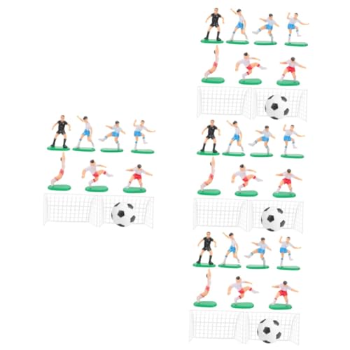 Amosfun 4 Sets Fußball Kuchendekoration Kuchendekoration Mini Fußball Dekore Fußball Kuchen Dekore Fußball Kuchen Dekoration Miniatur Fußball Figur Kunststoff Kuchen Dekor von Amosfun