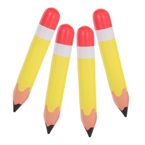 Amosfun 4 Stück Aufblasbarer Bleistift Aufblasbare Bleistifte, Jumbo-dekorationen Riesige Bleistifte Lustige Bleistifte Für Kinder Foto-requisiten Für Den Schulanfang Pvc Yellow von Amosfun