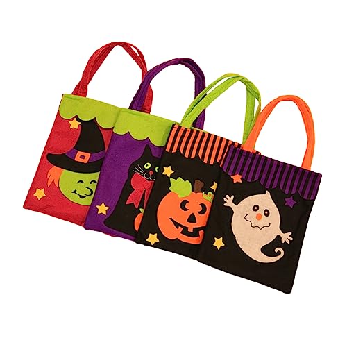 Amosfun 4 Stück Halloween Einkaufstasche Halloween Handtasche Halloween Tasche Süßigkeitentüten Kinder Goodie Taschen Kinder Süßigkeitsbeutel Geschenktüte Süßigkeiten von Amosfun