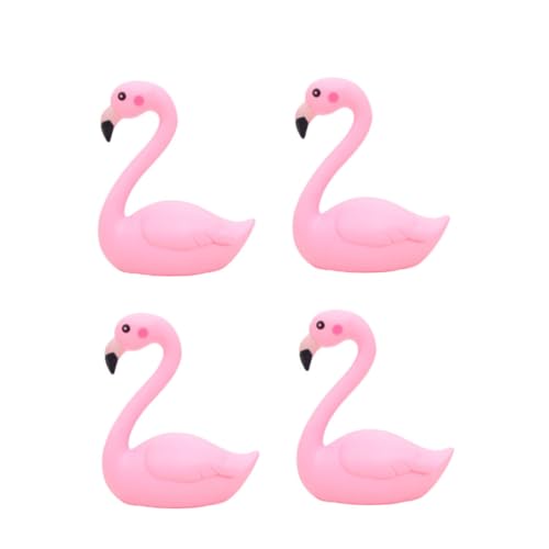 Amosfun 4 Stück Kuchendekoration Kuchen Flamingo Dekor Autospielzeug Kuchen Spielzeug Autozubehör Auto-flamingo-dekor Flamingo-ornament von Amosfun