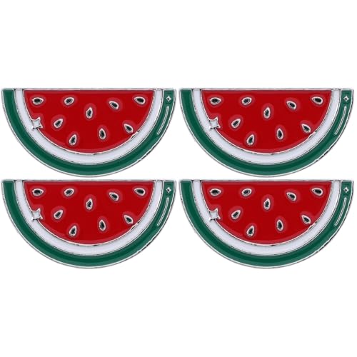 Amosfun 4 Stück Legierungs Wassermelonen Brosche Wassermelonen Brustnadel Wassermelonen Brosche Palästina Anstecknadel Obst Emaille Brosche Obst Anstecknadel Obst Brosche Cartoon von Amosfun