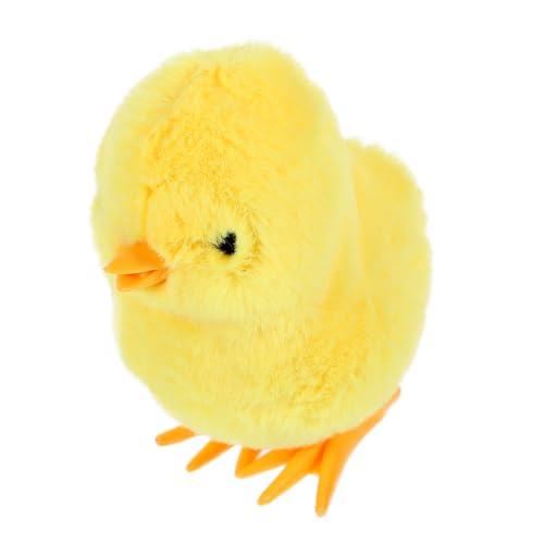 Amosfun 4 Stück Springendes Gelbes Huhn Spielzeug Huhn Kleines Kükenspielzeug Spielzeug Spinnen Aufziehen Maschine Wicklung Marienkäfer Laufendes Tierspielzeug Schraffur Plüsch Yellow von Amosfun