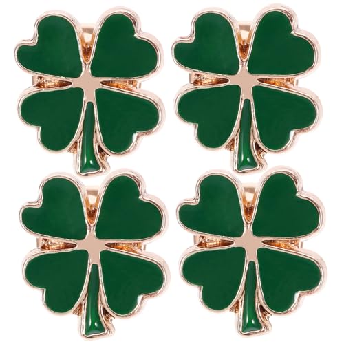 Amosfun 4 stück st. Patricks Day brosche vierblättriges Kleeblatt Legierung brosche kreative brosche brosche Vintage vierblättriges Kleeblatt Mode kreative schmuck dekor brosche von Amosfun