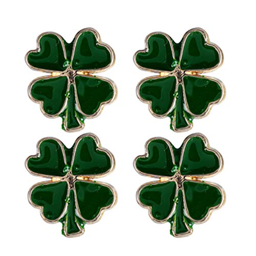 Amosfun 4 stück st. Patricks Day brosche vierblättriges Kleeblatt Legierung brosche kreative brosche brosche Vintage vierblättriges Kleeblatt Mode kreative schmuck dekor brosche von Amosfun