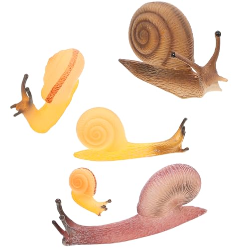 Amosfun 5er Set Realistische Schnecken Figuren Simulation Tierfiguren Für Miniatur Landschaften Lernspielzeug Und Deko Für Geburtstagsgeschenk Und Kuchenaufsatz von Amosfun