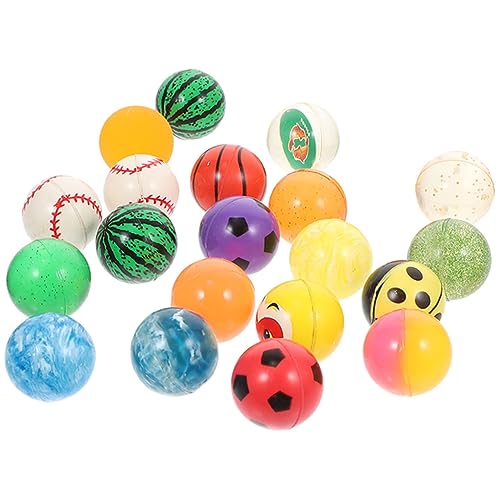 Amosfun 60 STK Hüpfender Ball gummiball Springbälle gegen Stress Bälle hüpfen Party-Hüpfbälle springende Bälle Hüpfbälle Partygeschenke Spielzeug pädagogische Hüpfbälle Gummibälle Spielen von Amosfun