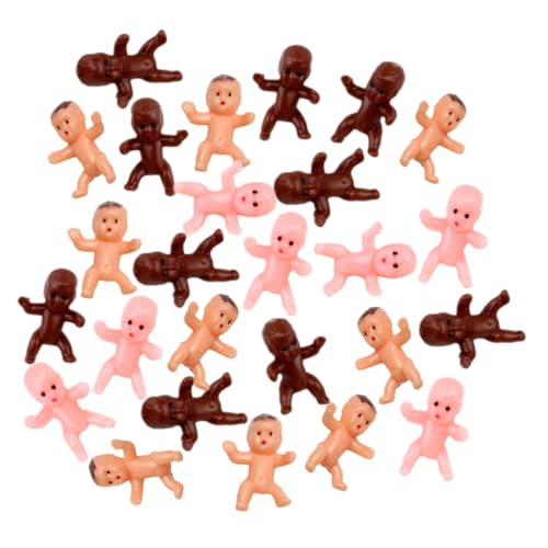 Amosfun 60st Mini-babypuppe Dekoration Babyspielzeug Aus Kunststoff Mini- -dekore Mini-Babys Babypartybevorzugungsdekorationen Partyzubehör Winzige Babys Plastik von Amosfun