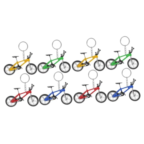 Amosfun 8 Stk Schlüsselanhänger Finger-Bike-Rennanhänger Mini-Fahrrad-Dekore Finger-Mountainbike-Spielzeug Anhänger für Fahrradmodelle Mountainbike-Miniatur Fingerbike-Modell Legierung von Amosfun