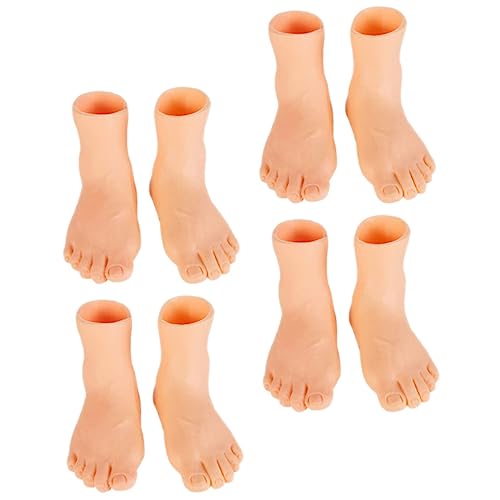 Amosfun 8st Geschichte Erzählende Fingerpuppe Mini Realistisch Mini-streichfüße Mini-realistische Hand Mini-Fake-füße Geschmeidige Fingerpuppen Mini-handfingerpuppen Plastik Light Brown von Amosfun