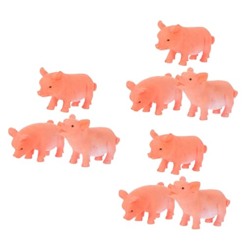 Amosfun 9 STK Mikro-landschaftsschwein-Ornamente Winzige Schweinchenstatuen Kleines Schweinemodell Desktop-schweinchenskulptur Aus Kunststoff Schöne Schweineverzierung Tiermodell Plastik von Amosfun