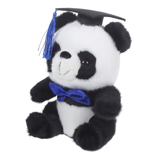 Amosfun Abschluss-Panda-Figur abschlussgeschenk zur Panda plüschtier Panda-Kissen Tiere Hase Puppe Abschlussplüschpanda Abschluss-Panda- Baumwolle von Amosfun