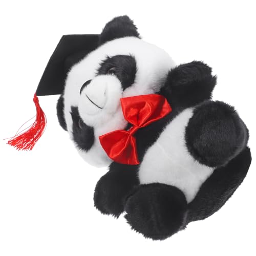 Amosfun Abschlusspanda Figur Spielzeuggeschenk Pandas Abschluss Cartoon Panda Ausgestopfter Panda Ausgestopfter Abschlussbär Bequemer Stofftierarzt Panda Ausgestopfte Puppe von Amosfun