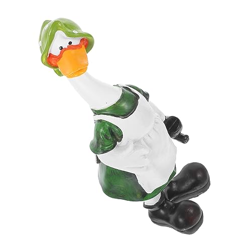 Amosfun Cartoon-Figuren Gans Kostüm Halloween-Enten Plüsch Auto Ente Lustige Entenfiguren Kleine Figur Hasenfigur Gans-Statue Feenfiguren Entenskulptur Hasenlampe Frosch Harz von Amosfun