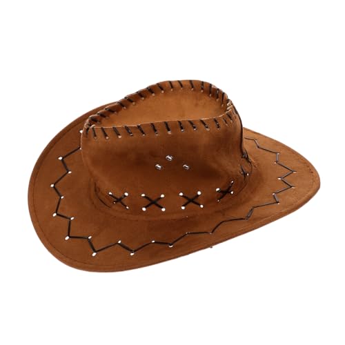 Amosfun Cowboyhut für Kinder Hut Stroh Cosplay-Cowboy-Hüte Disco-Hut Cowgirl-Mütze Cosplay-Hüte Strohhut Kinderhut Unisex-Cowgirl-Hut Cowboyhüte für Kinder Cowgirl-Kostüm Denim Orange von Amosfun