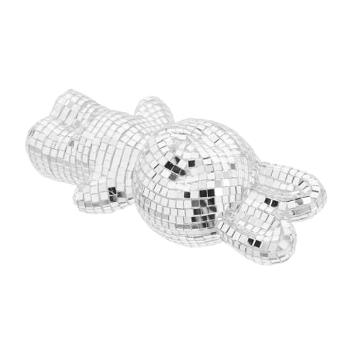 Amosfun Discokugel Hochzeit Dekoration Disco-Kugel Hase Funky frühlingsparty Dekorationen kleine Spiegel Handwerk reflektierende Spiegelkugel Spiegelkugel-Ornamente Glas Silver von Amosfun