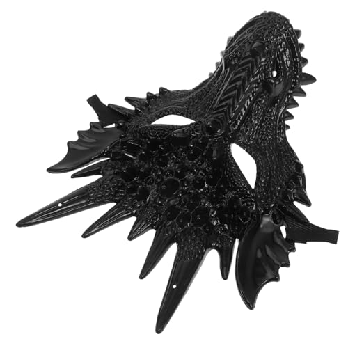 Amosfun Drachenmaske Drachen Kostüm Maske Horrormaske Drachen-Cosplay-Maske karnevalsparty masken Maskenball Maskenparty Festival-Cosplay-Maske Maskerade-Kostüm-Requisite Plastik Black von Amosfun