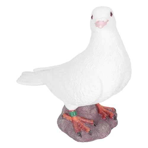 Amosfun Lebensechte Emulation Dove Statue Gefälschte Taube Verzierungen Harz Dove Modelle Hof Ornament für Garten von Amosfun