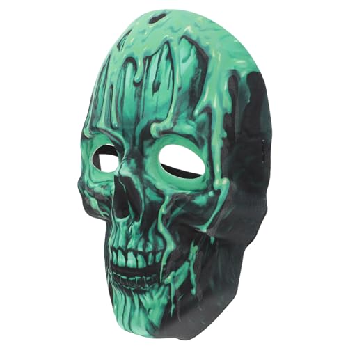 Amosfun Glow In The Maske Kostüme LED Gesichtsmaske Gothic Kleidung Gruselige Kostümmaske Totenmaske Gruselige Maske Für Männer Halloween Masken Für Erwachsene von Amosfun