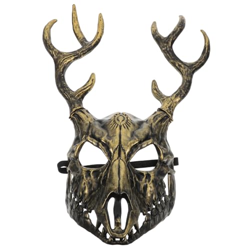 Amosfun Gruselige Gehörnte Maske Für Halloween, Lebendige Tiermaske, Gesichtsmaske, Maskerade-maske Für Erwachsene, Cosplay, Gehörnte Maske, Dekorative Tier-partymaske, von Amosfun